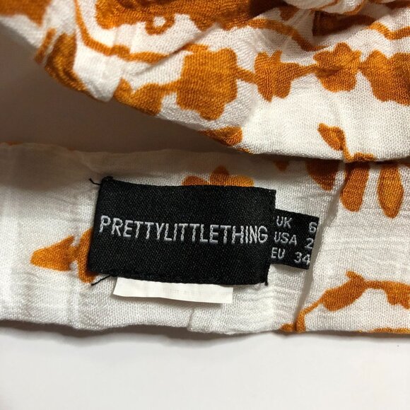 PrettyLittleThing Womens Baroque Printed Bralette Top Size 2 - Picture 3 of 3